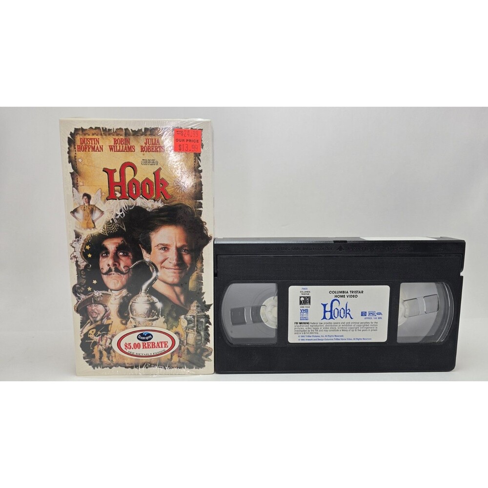 1992 Columbia Tristar Home Video VHS: Hook (Robin Williams) tested